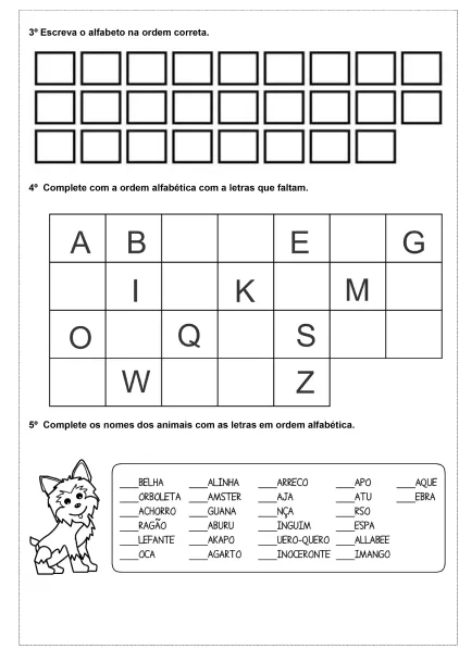Atividades de Alfabeto