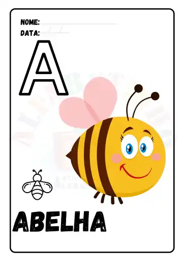 Letra A com Abelha